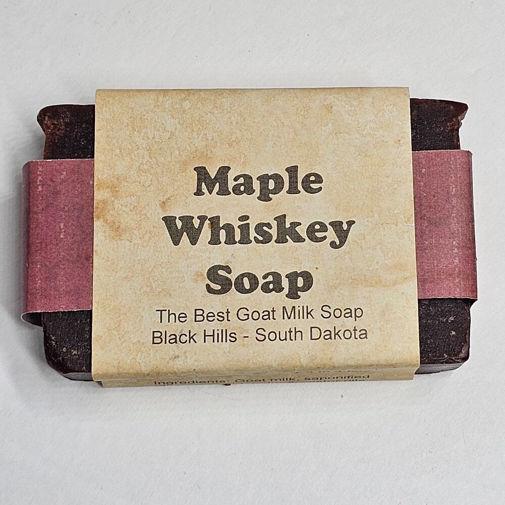 Maple Whiskey Goat Milk Soap Maple, Rum, Vanilla Handmade 4.3 oz NEW